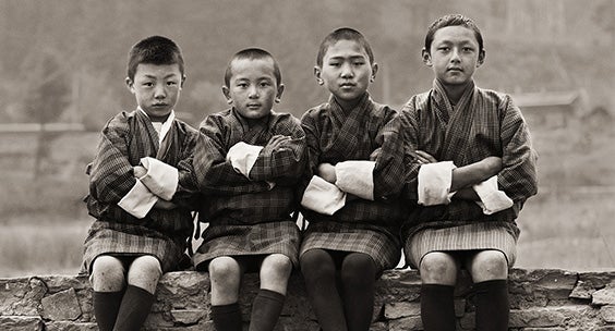 DIGNITY Exhibit, School Boys, Bhutan, 2010 