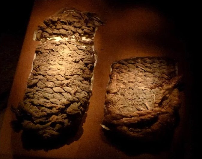 Woven sagebrush sandal artifacts.