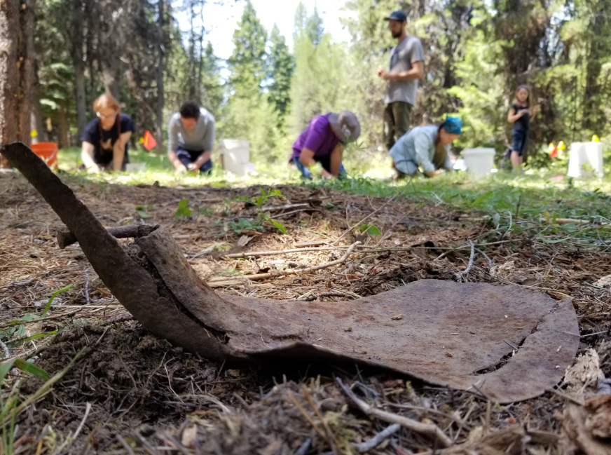 SOU Archaeological field school students excavate the remains of a Chinese blacksmith's workshop.