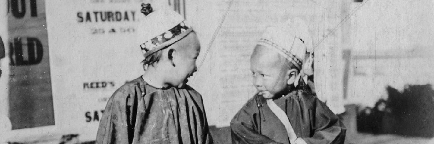 Two Chinese American children in Salem, Oregon