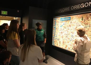 Youth group visiting the museum