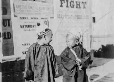 Two Chinese American children in Salem, Oregon