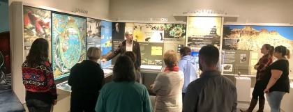 People in the Explore Oregon exhibit