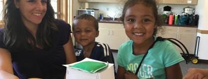 A family taking on an engineering challenge together