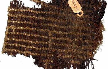 Open simple twine basketry fragment