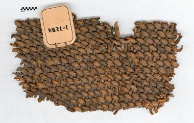 Close cross-warp twining basketry fragment (side one)