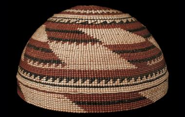Hoopa or Karuk basketry cap