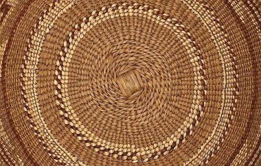 Basketry cap, detail of start