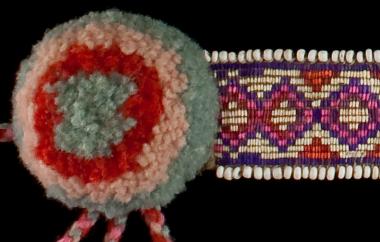 Quillwork Garters for Leggings detail