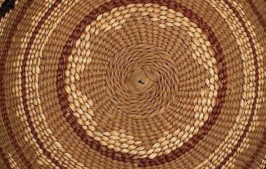 Basketry cap, detail of start