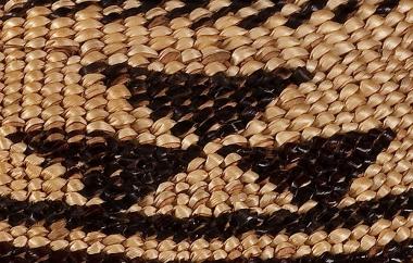 Basketry cap, side detail