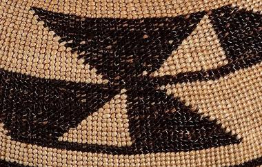 Basketry cap, side detail