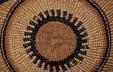 Basketry cap, detail of start