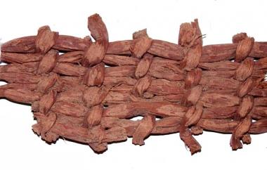 Open diagonal twine basketry fragment