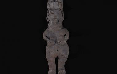 Female Human Figurine with Hands over Breasts (front)