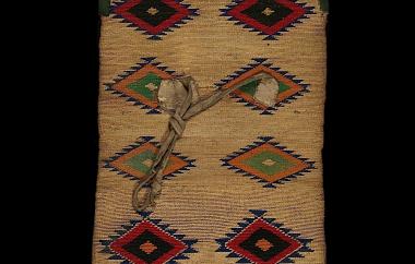 Cornhusk bag with flap closure (side two)