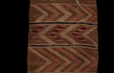 Cornhusk bag with exposed dogbane foundation (side two)