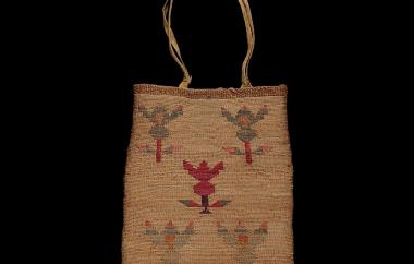 Later-style cornhusk bag with representational designs (side one)