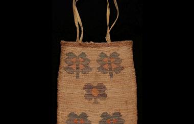 Later-style cornhusk bag with representational designs (side two)