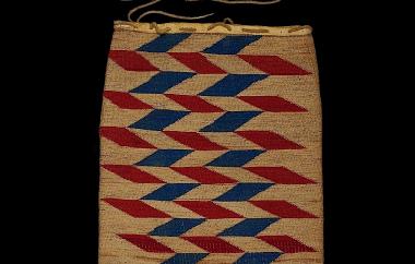 Later style cornhusk bag with representational designs (side two)