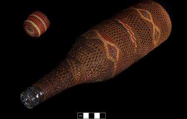 Basket-covered glass bottle start
