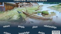 A promotional design for the Native Innovation exhibit.