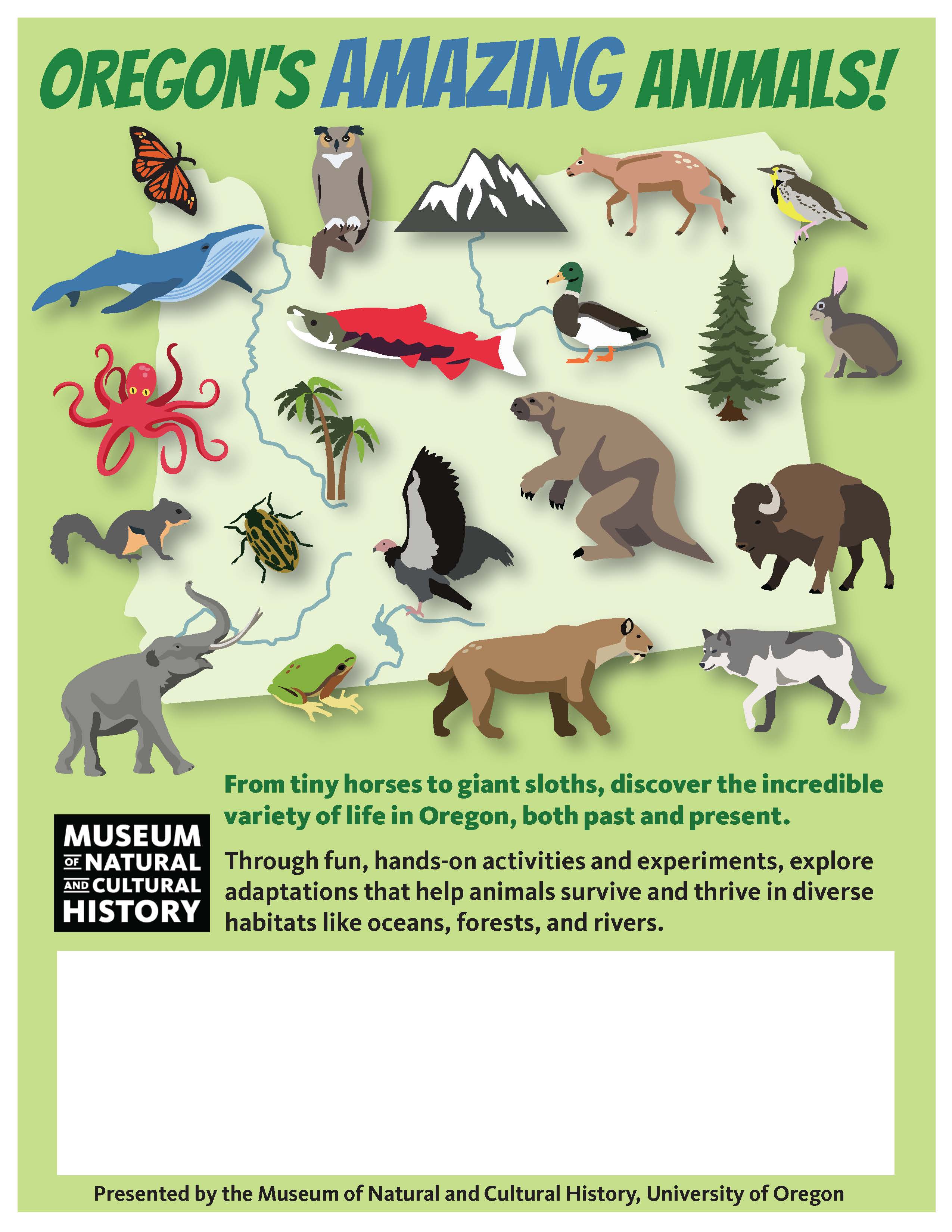 Publicity toolkit: Oregon's Amazing Animals | Museum of Natural and  Cultural History