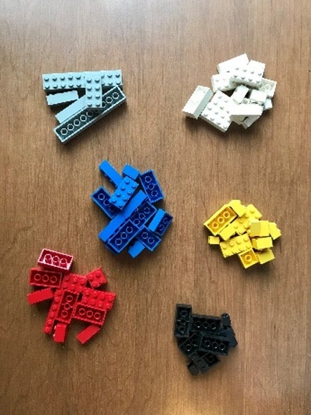 Legos in piles