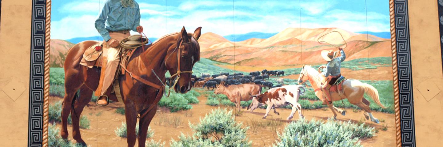 Cowboy mural