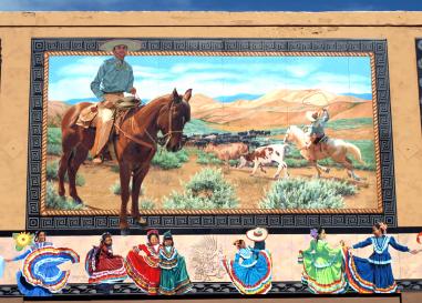 Cowboy mural