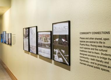 Coastal Communities and Climate Change hallway exhibit