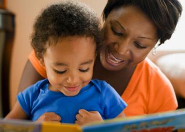 Reading aloud to a preschooler