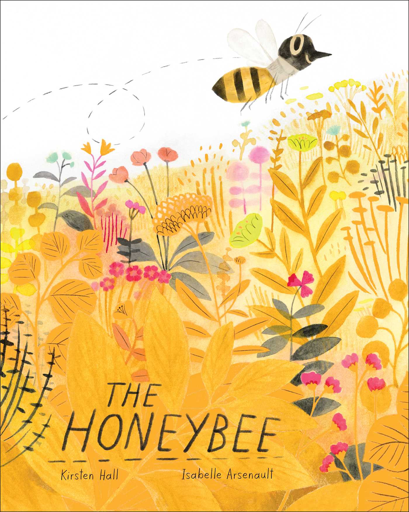 The Honeybee book cover, showing a colorful illustration of a smiling bee buzzing amongst the flowers