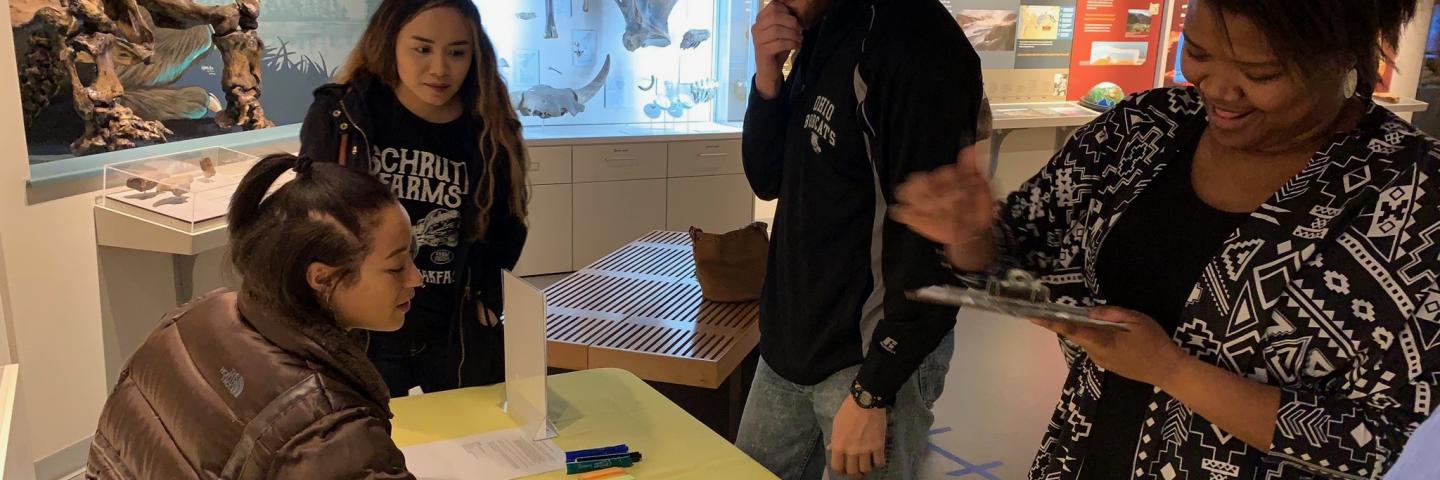 Paper airplane contest at Museum After Hours