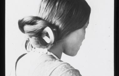 Woman with hair pin
