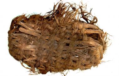 Multiple Warp sandal sole - open diagonal twine
